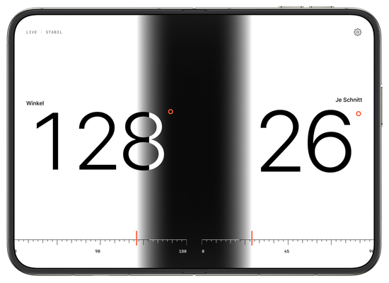 App in the official device frame